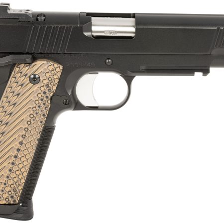 Dan Wesson 01799 Specialist  45 ACP 8+1 (2) 5" Match Grade Stainless Barrel, Black, Beavertail Frame with Pic. Rail, Optic Cut Serrated Side, Black/Brown G10 Grip, Night Sights