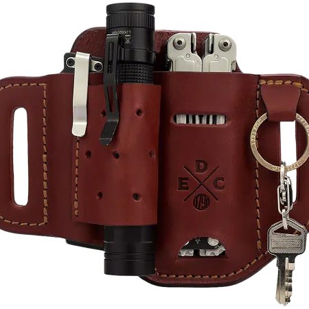 1791 Gunleather STESLFCHNA EDC Standard Easy Slide OWB Chestnut Leather Belt Slide Ambidextrous