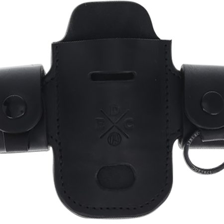 1791 Gunleather HDASSLBLKA EDC Heavy Duty Solo Action Snap OWB Black Leather Belt Loop Ambidextrous