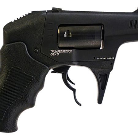 Standard Mfg S333GENIII Thunderstruck Gen III 22 WMR 8rd Shot 2.25" Black Double Barrel Black Hardcoat Anodized Aluminum Frame Black Cylinder Black Finger Grooved Polymer Grips