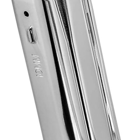 FN 20100733 510 Replacement Magazine 10rd 10mm Stainless Steel w/ Black Polymer Flush Floorplate Fits FN 510 Tactical