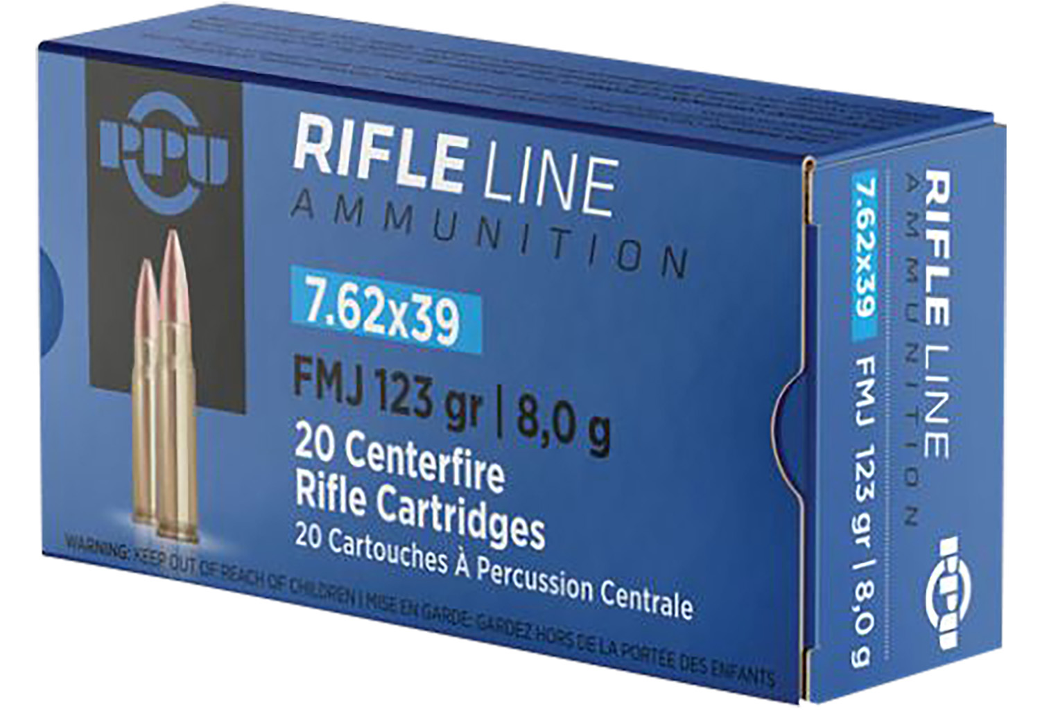 TR&Z PP739F Metric Rifle Rifle Line 7.62x39mm 123 gr Full Metal Jacket 20 Per Box/ 50 Case