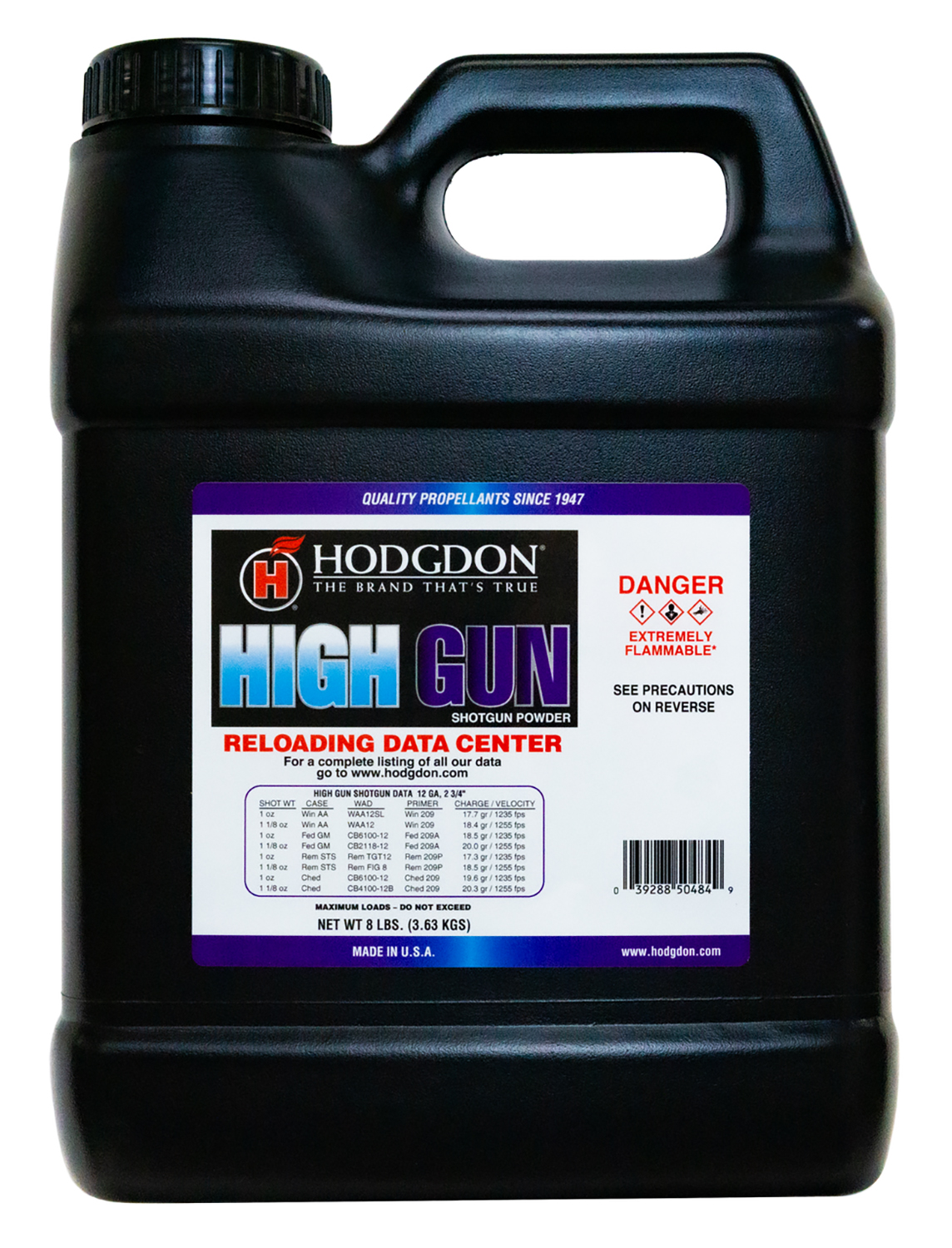 Hodgdon HG8 High Gun Powder Pistol/Shotgun 12 Gauge Gauge 8 lb