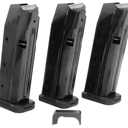 Shield Arms S15COMBOG33M1C S15 Magazine Gen 3 Combo 15rd 9mm Luger Compatible w/Glock 43X/48 Black Steel 3 Pack