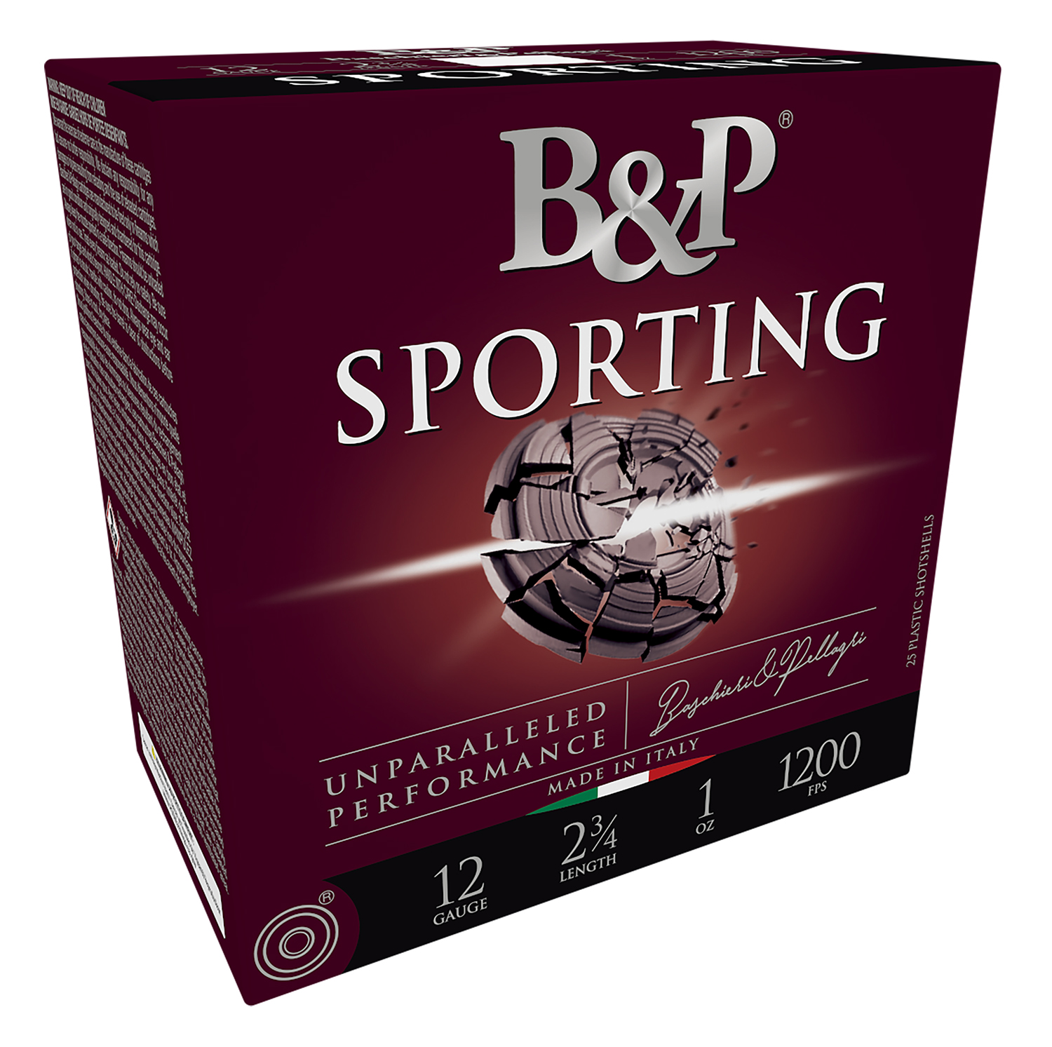 B&P 12B1SCL7 Sporting Clay 12Gauge 2.75" 1oz 7.5Shot 25 Per Box/10 Case