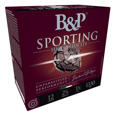 B&P 12B8SCH8 Sporting Clay 12Gauge 2.75" 1 1/8oz 8Shot 25 Per Box/10 Case