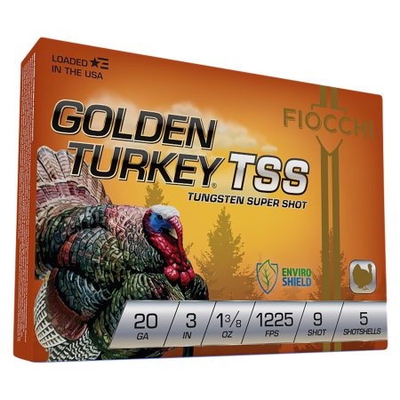 Fiocchi 203TSS9 Golden Turkey TSS 20Gauge 3" 1 3/8oz 9Shot 5 Per Box/10 Case