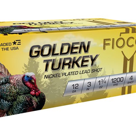 Fiocchi 123TRKC4 Golden Turkey  12Gauge 3" 1 3/4oz 4Shot 10 Per Box/10 Case