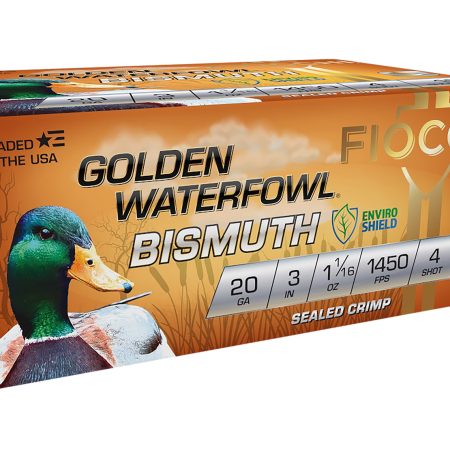 Fiocchi 203GB4 Golden Waterfowl Bismuth 20Gauge 3" 1 1/16oz 4Shot 10 Per Box/10 Case