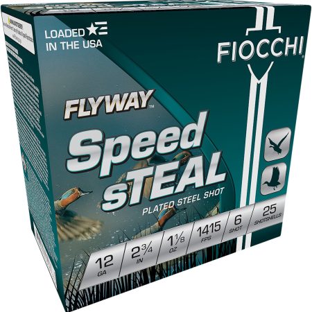 Fiocchi 12FST6 Flyway Speed Steel 12Gauge 2.75" 1 1/8oz 6Shot 25 Per Box/10 Case