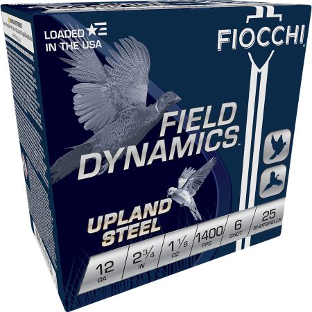 Fiocchi 12HVST6 Field Dynamics Upland Steel 12Gauge 2.75" 1 1/8oz 6Shot 25 Per Box/10 Case