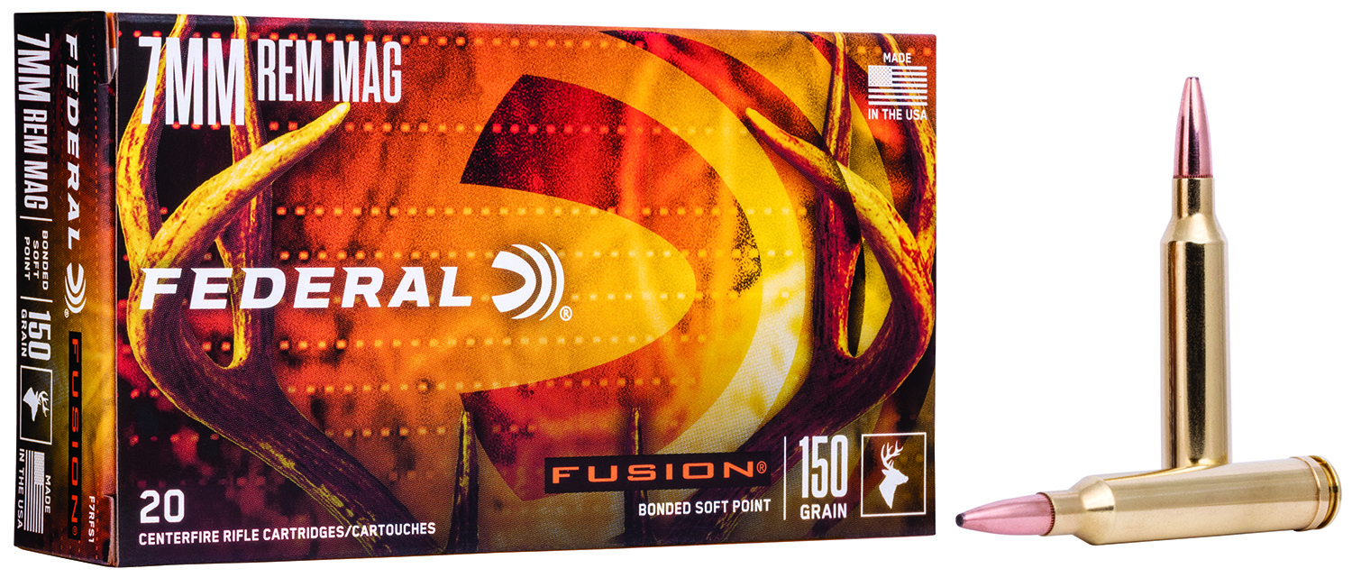Federal F7RFS1 Fusion 7mmRem 150gr Bonded Soft Point 20 Per Box/10 Case