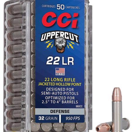 CCI 960CC Uppercut Defense 22LR 32gr Jacketed Hollow Point 50 Per Box/100 Case