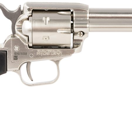 Heritage Mfg RR22NI4BW Rough Rider  22 LR 6 Shot, 4.75" Black Nitride Steel Barrel, Black Nitride Zinc Alloy Frame, Black Cylinder, Black Laminate Grip, Manual Safety, Exposed Hammer