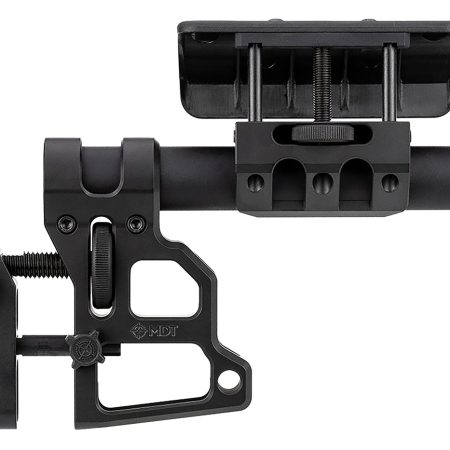Mdt Sporting Goods Inc 102856BLK Skeleton Carbine Stock (SCS) Black Aluminum, Adj. Cheekrest/Buttpad, Buffer Tube, QD Sling Mounts