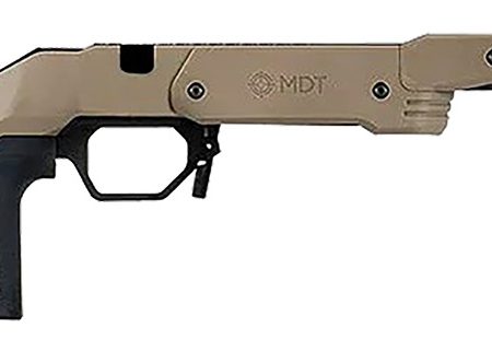 Mdt Sporting Goods Inc 104690FDE XRS Chassis FDE Aluminum Core with Polymer Panels, Adj. Cheekrest, M-LOK Forend, Interchangeable Grips, AICS Mag Compatible, Fits Short Action Howa 1500