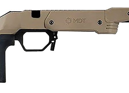 Mdt Sporting Goods Inc 104692FDE XRS Chassis FDE Aluminum Core with Polymer Panels, Adj. Cheekrest, M-LOK Forend, Interchangeable Grips, AICS Mag Compatible, Fits Short Action Savage