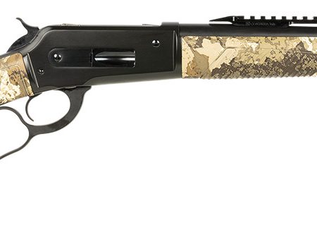 Taylors & Company 210317 Pedersoli 1886 Journey 45-70 Gov 5+1 19" Black Cerakote Barrel, Black Cerakote Drilled & Tapped Receiver, Adj Cheekrest Camo Synthetic Stock
