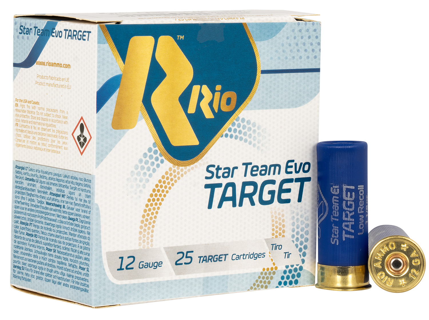 Rio Ammunition STT32LR8 Team Target 12Gauge 2.75" 1 1/8oz 8Shot 25 Per Box