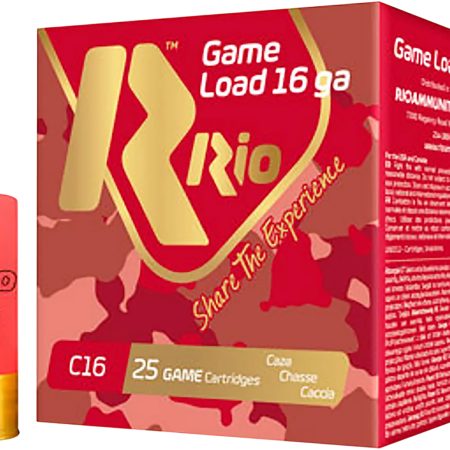 Rio Ammunition RCHV168 Game Load 16Gauge 2.75" 1 1/8oz 8Shot 25 Per Box/10 Case
