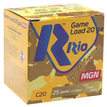 Rio Ammunition RC20MGN5 Game Load  20Gauge 3" 1 1/4oz 5Shot 25 Per Box/10 Case