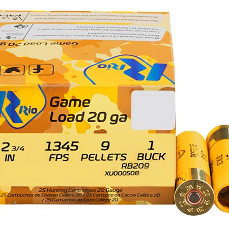 Rio Ammunition RB209 Royal Buck  20Gauge 2.75" 1 1/8oz 1Buck Shot 25 Per Box/10 Case