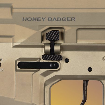 Q LLC ACCBBC Balanced Bolt Catch  Oversized AR-15 Black Stainless Steel AR Platform