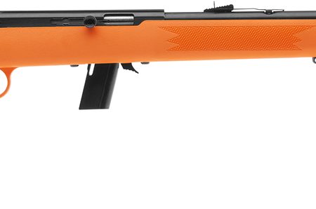 Savage Arms 40220 64 F Full Size 22 LR 10+1 21" Matte Black Carbon Steel Barrel, Matte Black Grooved Carbon Steel Receiver, Orange Fixed Synthetic Stock, Right Hand