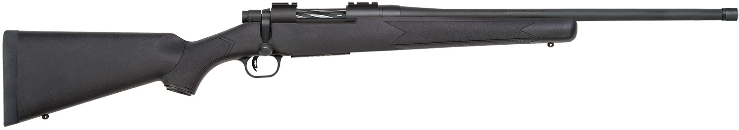 Mossberg 28175 Patriot Full Size 400 Legend 4+1 20" Matte Blued Threaded Barrel, Matte Blued Drilled & Tapped Stainless Steel Receiver, Fixed Black Synthetic Stock, Right Hand