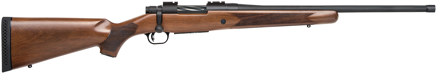 Mossberg 28176 Patriot Full Size 400 Legend 4+1 20" Matte Blued Threaded Barrel, Matte Blued Drilled & Tapped Stainless Steel Receiver, Fixed Walnut Stock, Right Hand