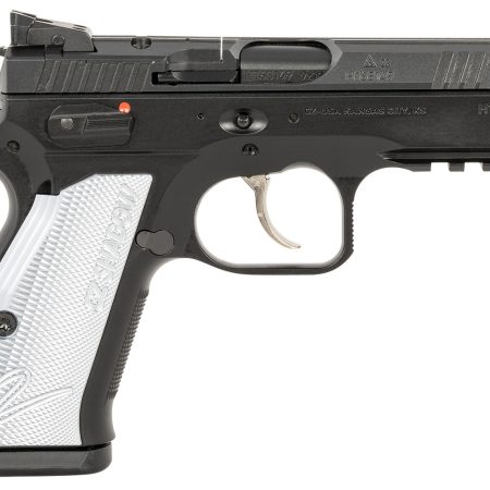 CZ-USA 91252 Shadow 2  Compact Frame 9mm Luger 15+1, 4" Black Steel Barrel, Black Nitride Serrated Steel Slide, Black Steel Frame w/Beavertail & Picatinny Rail, Ambidextrous