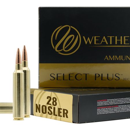 Weatherby M28NS163HCB Select Plus 28Nosler 163gr Hammer Custom 20 Per Box/10 Case