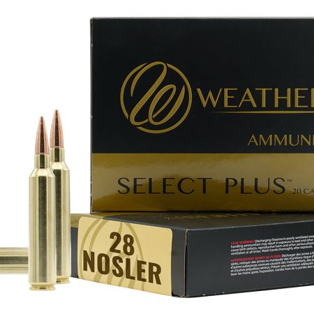 Weatherby F28NOS150SCO Select Plus  28Nosler 150gr Swift Scirocco 20 Per Box/10 Case