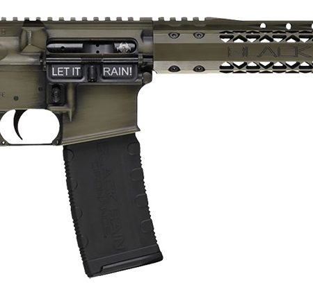 Black Rain Ordnance BROWTPBGB Spec 15+ We The People 5.56x45mm NATO 30+1 16", Green Battleworn with Deep Engraving, 15" Slim M-LOK, Magpul Grip/Carbine Stock, Castle Flash Hider