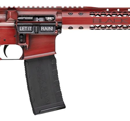 Black Rain Ordnance BROWTPRB Spec 15+ We The People 5.56x45mm NATO 30+1 16", Red Battleworn with Deep Engraving, 15" Slim M-LOK, Magpul Grip/Carbine Stock, Castle Flash Hider