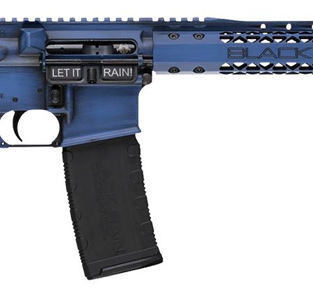 Black Rain Ordnance BROWTPBLB Spec 15+ We The People 5.56x45mm NATO 30+1 16", Blue Battleworn with Deep Engraving, 15" Slim M-LOK, Magpul Grip/Carbine Stock, Castle Flash Hider