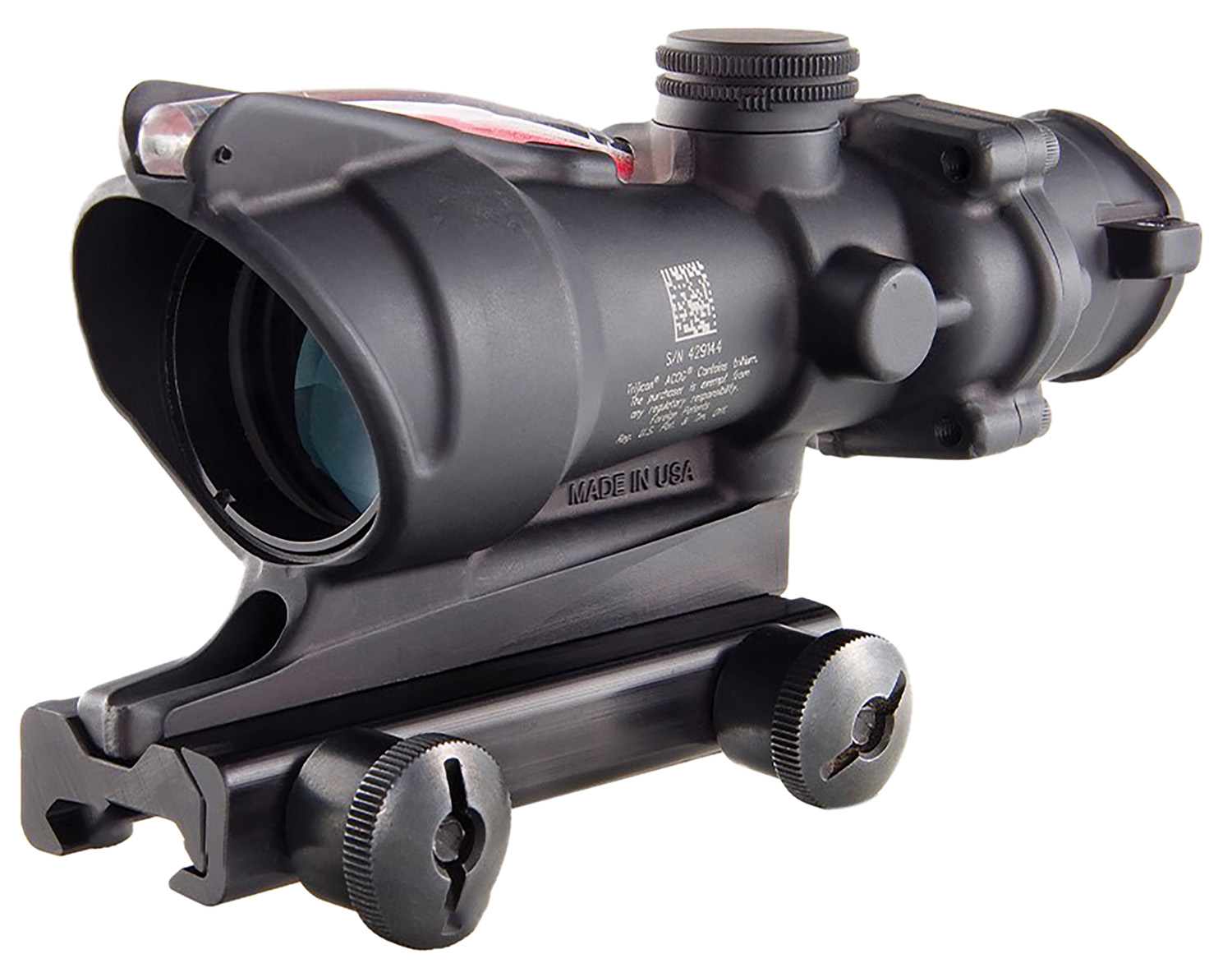 Trijicon TA31D100288 ACOG Matte Black 4x32mm Illuminated Red Chevron .223/5.56 BDC Reticle