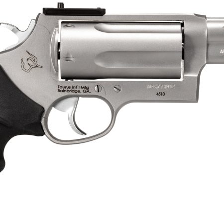 Taurus 24410P39MAG Judge T.O.R.O Magnum Compact Frame 45 Colt (Long Colt)/410 Gauge 5rd 3" Matte Stainless Steel Barrel, Cylinder & Frame, Black Rubber Grip, Transfer Bar Safety, Exposed Hammer