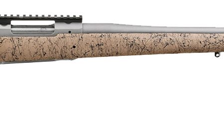 Ruger 57153 Hawkeye FTW Hunter Full Size 308 Win 4+1 24" Matte Stainless Steel Threaded Barrel, Picatinny Rail Stainless Steel Receiver, Speckled Tan/Black HS Precision Synthetic Stock