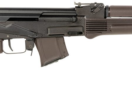 Arsenal SAM7SF-84EPM SAM7SF 84E 7.62x39mm 10+1 16.33" Black Steel Threaded Barrel, Black Forged & Milled Aluminum Receiver, Black Synthetic Folding Right Side Stock, Plum Polymer Grip