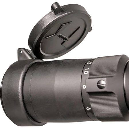 Huskemaw Optics 20SFC520 Blue Diamond Flip-Up Lens Caps Black Rubber 50mm Objective, Compatible w/Blue Diamond 5-20x50mm