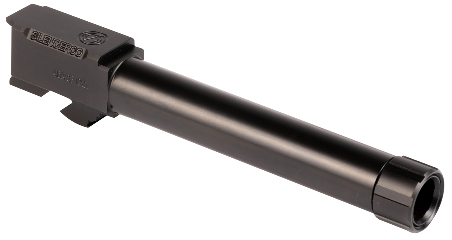 SilencerCo AC863 Glock 45 ACP 5.30" Threaded Black Nitride Stainless Steel, Fits Glock 21 Gen3