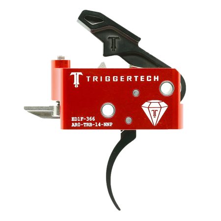 TriggerTech AR0TRB14NNP Diamond  Two-Stage Black Pro Curved Trigger with 1.50-4 lbs Draw Weight for AR-15 Right