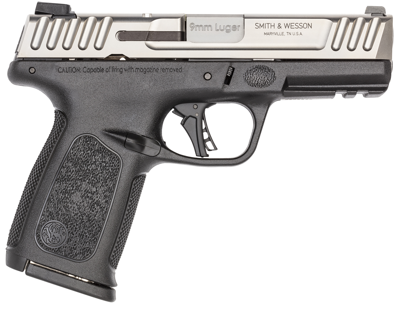 Smith & Wesson 13931 SD9 2.0 Compact Frame 9mm Luger 16+1, 4" Stainless Steel Barrel, Satin Stainless Steel Serrated Slide, Black Polymer Frame w/Picatinny Rail, Black Textured Polymer Grip