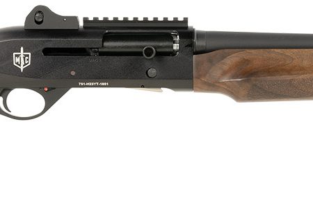 MAC 21000122 2 Tactical 12 Gauge Bolt 3" 5+1, 18.50" Black Anodized Steel Barrel, Drilled & Tapped/Picatinny Rail Black Anodized Receiver, Turkish Walnut Wood Stock