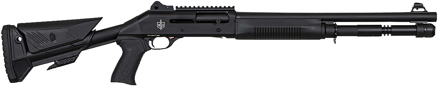 MAC 21000154 1014 Breacher 12 Gauge Semi-Auto 3" 5+1 18.50" Black Anodized Steel Barrel, Black Anodized Picatinny Rail Receiver, Black Pinned Fixed Synthetic Stock, Black Polymer Grip