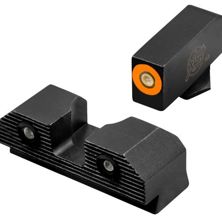 XS Sights GLR201P6N R3D 2.0 Night Sights fits Glock Black | Green Tritium Orange Outline Front Sight Green Tritium Rear Sight