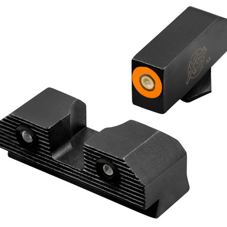 XS Sights GLR203P6N R3D 2.0 Night Sights fits Glock Black | Green Tritium Orange Outline Front Sight Green Tritium Rear Sight
