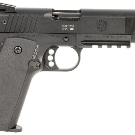 Hammerli Arms 5170500 Forge H1  Full Size 22 LR 12+1 5" Matte Black Steel Threaded Barrel, Black Cerakote Serrated Slide, Black Aluminum Frame w/Beavertail, Black Polymer Grip