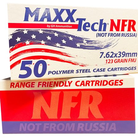 MaxxTech MTNFR762 NFR 7.62x39mm 123gr Full Metal Jacket 50 Per Box/10 Case